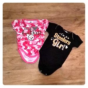 0-3 months Steelers onesies